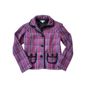 Pendleton Blazer/Jacket, size 4, Pink, Purple & gray Tweeded design; Vintage Y2k